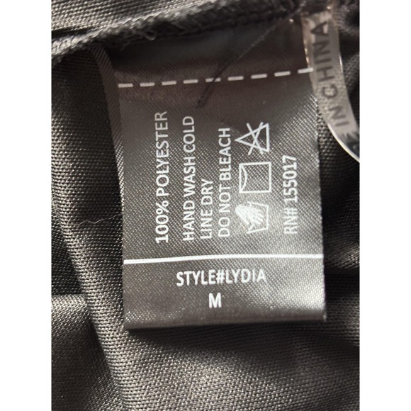 Baltic Born Lydia Dress Womens Medium Black Maxi Wrap Long Sleeve Formal - Picture 6 of 9